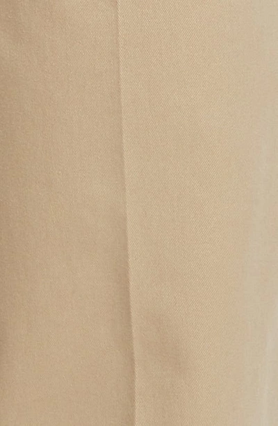 Berle Charleston Flat Front Stretch Cotton Khakis In Khaki
