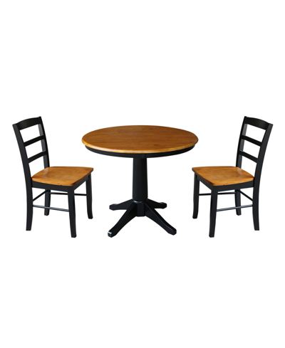 Shop International Concepts 36" Round Top Pedestal Table - With 2 Madrid Chairs