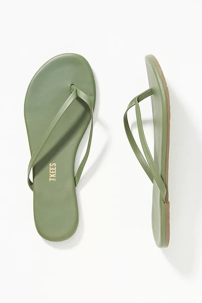 Shop Tkees Solids Thong Sandals In Green