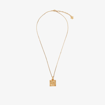 Shop Versace Gold Tone Medusa Pendant Necklace
