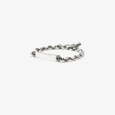 Hoorsenbuhs Sterling Silver Open-link Diamond Chain Bracelet In Silver