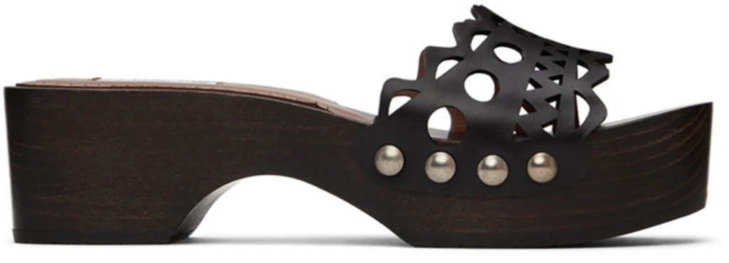 【関税込み】ALAIA ブラック Vienne クロッグ Alaïa Black Vienne Wooden Clogs In 999 Noir | ModeSens
