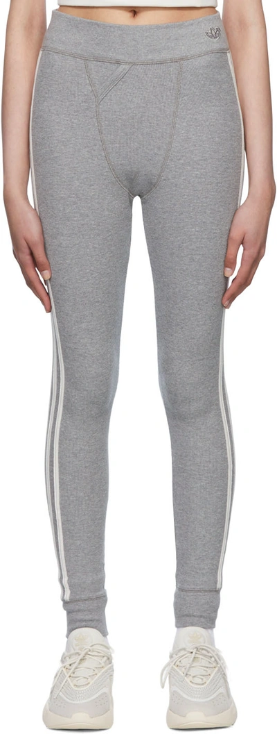 Adidas Originals Blue Version Stretch Cotton Leggings In Grey | ModeSens