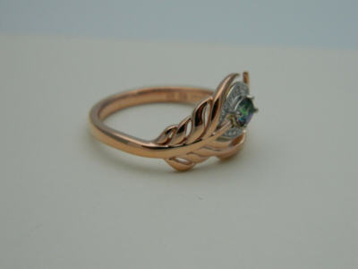 Pre owned Clogau Welsh 9ct Rose Gold Peacock Throne Topaz Ring Size O ModeSens