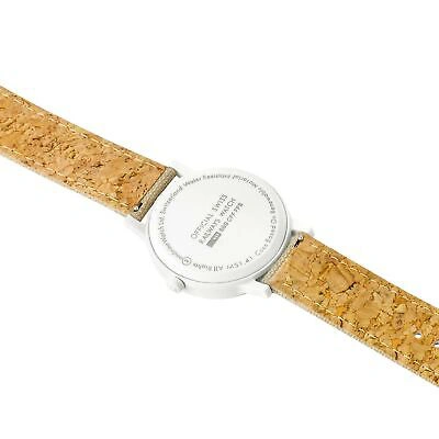 Pre-owned Mondaine Essence Sustainable Watch Quartz White Dial Textile Strap Ms1.41110.ls