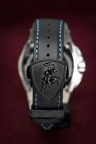 Pre-owned Tonino Lamborghini Gt1 Men's Chronograph Watch Steel Blue