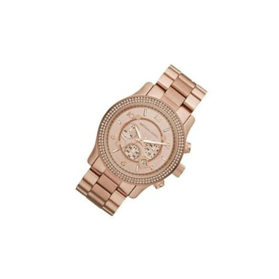 Pre-owned Michael Kors Glam Ladies Watch Rose Gold Runway  display picture 1