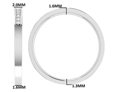 Pre-owned Earth Star Diamonds 0.15 Carat Round Brilliant Cut Half Eternity Wedding Ring In 9k Yellow Gold