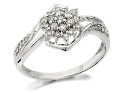 Pre-owned F.hinds Womens Jewellery 9ct White Gold Diamond