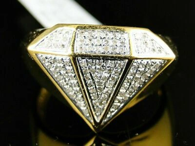 Pre-owned Online0369 0.88 Ct Round Simulated Diamond Men's Classic ...