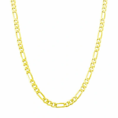 Pre-owned Nuragold 10k Yellow Gold Solid 4.75mm Italian Figaro Link Chain Pendant Necklace 18in 18"