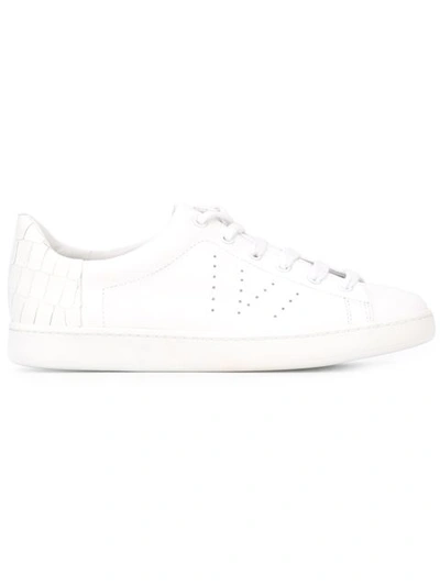 Vince Varin Embossed Low Top Lace Up Sneakers In Plaster/plaster