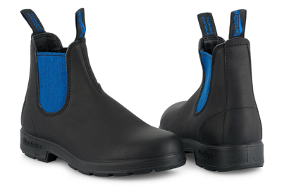 Pre-owned Blundstone Style 515 Australian Chelsea Classic Leather Boots - Black / Blue