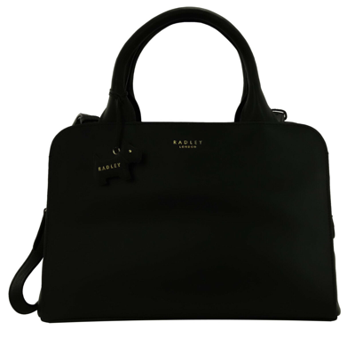 Pre-owned Radley Handbag Leather Black Medium Millbank Multiway Grab Bag Rrp £199