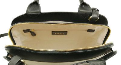 Pre-owned Radley Handbag Leather Black Medium Millbank Multiway Grab Bag Rrp £199
