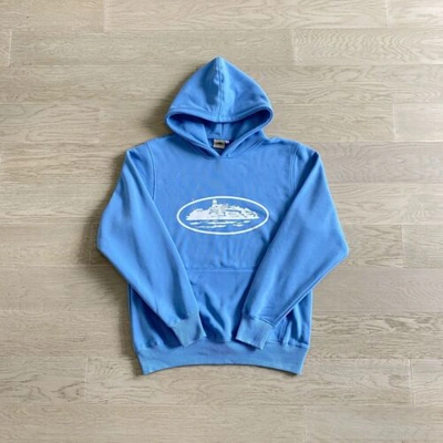 Pre-owned Crtz Corteiz Alcatraz Baby Blu Hoodie  Brand ✅ (size Xs,s,m,l,xl) All Sizes ✅