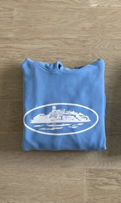 Pre-owned Crtz Corteiz Alcatraz Baby Blu Hoodie  Brand ✅ (size Xs,s,m,l,xl) All Sizes ✅