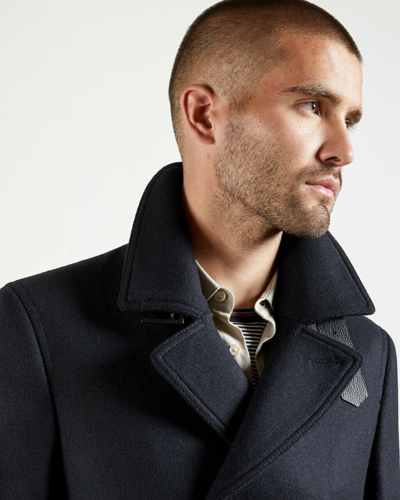 Pre-owned Ted Baker Designer Navy Summit Peacoat Jacket. Rrp £299.00. Free  P & P. | ModeSens