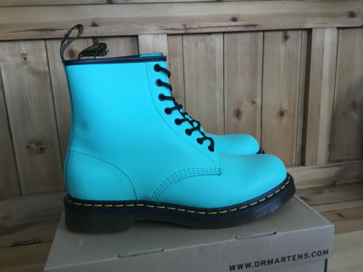 Pre-owned Dr. Martens' Dr. Martens Boots New1460 Peppermint Green Smooth Size Uk 10 Free Uk Postage