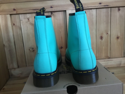 Pre-owned Dr. Martens' Dr. Martens Boots New1460 Peppermint Green Smooth Size Uk 10 Free Uk Postage