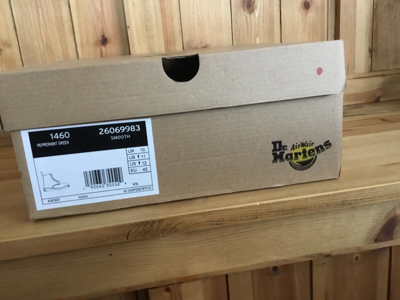 Pre-owned Dr. Martens' Dr. Martens Boots New1460 Peppermint Green Smooth Size Uk 10 Free Uk Postage