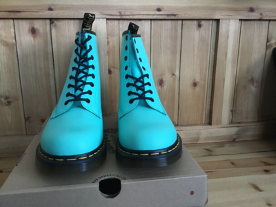Pre-owned Dr. Martens' Dr. Martens Boots New1460 Peppermint Green Smooth Size Uk 10 Free Uk Postage