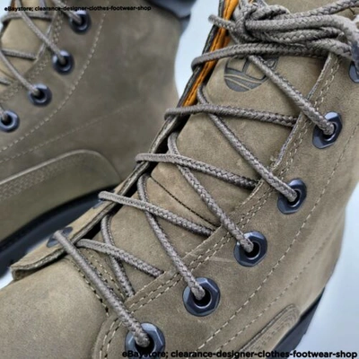 Pre-owned Timberland 6 Inch Alburn Waterproof Boot Olive Nubuck Leather Rrp £170