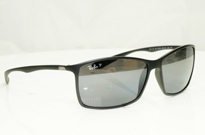 Pre-owned Ray Ban Authentic Ray-ban Sunglasses Polarized Black Silver Rb  4179 Liteforce 601-s/82 | ModeSens