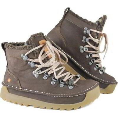 Pre-owned Art Skyline 615 Womens Brown Chunky Vintage Ankle Boots Size 4-8