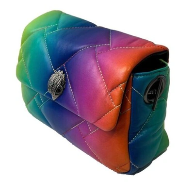 Pre-owned Kurt Geiger Medium Bag Leather Shoulder Kensington Neon Rainbow