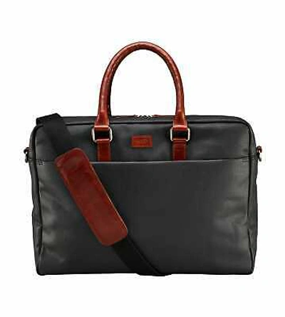 Pre-owned Osprey London The Grantham Waxed Canvas & Leather Laptop Bag - Grey Canvas La...