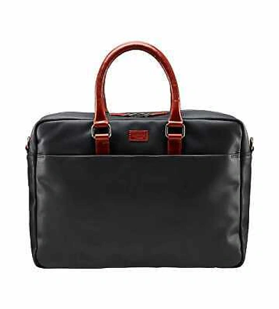 Pre-owned Osprey London The Grantham Waxed Canvas & Leather Laptop Bag - Grey Canvas La...