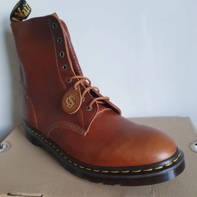 Pre-owned Dr. Martens' Dr Martens Mens 1460 Pascal Biscuit Buckingham Leather Boots. Size 13.new In Box