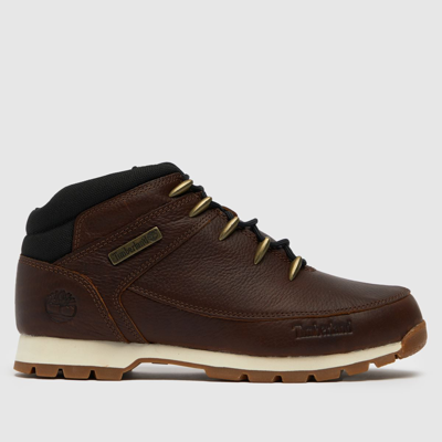 Pre-owned Sprint Timberland Euro Mid Hiker Dark Brown Size 9.5 | ModeSens