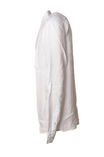 Pre-owned 40 Weft 40weft Uomo Camicia Manica Lunga Bianco 13257