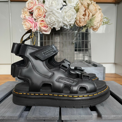Pre-owned Dr. Martens Dr Martens Sandals X Suicoke Boke Black Leather Strap  Uk 3 Eu 36 Us 5 Rare | ModeSens