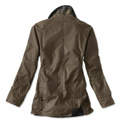 Pre-owned Barbour Ladies Beadnell Waxed Jacket In Bark