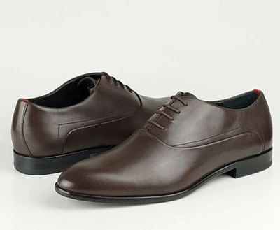 Pre owned Hugo Boss Appeal Lace Up Shoes Dark Brown Leather Sizes