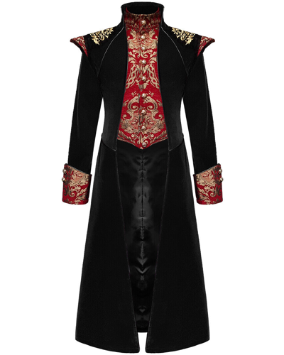 Devil Fashion Mens Gothic Hooded Jacket Coat Red Algeria