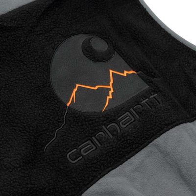 Pre-owned Carhartt Wip Outdoor C Vest Polar Fleece Zip Up Gilet Jacket -  Black Husky | ModeSens