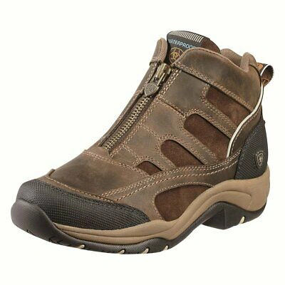 ARIAT Pre-owned Women's Terrain Zip H20 Boots - Duratread Outsole - Leather Upper