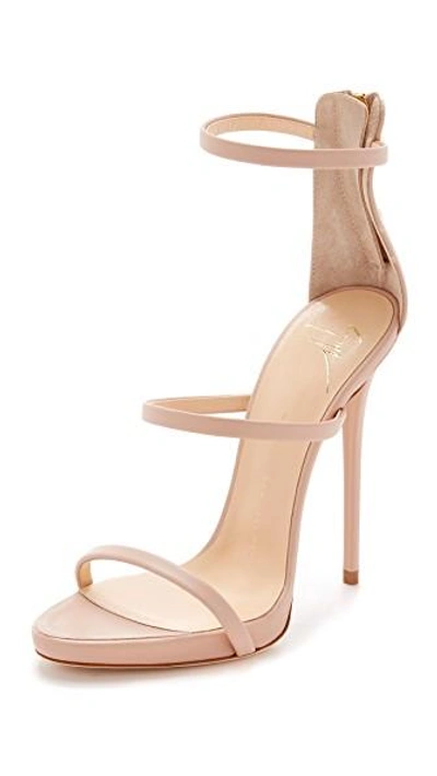 Shop Giuseppe Zanotti Strappy Sandals In Nude