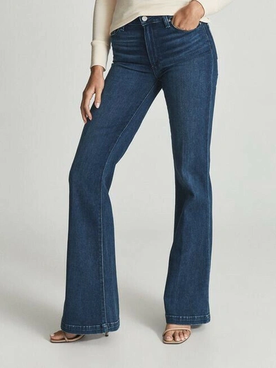 Pre-owned Reiss Genevieve Paige High Rise Flared Jeans In Original Packaging