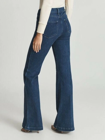 Pre-owned Reiss Genevieve Paige High Rise Flared Jeans In Original Packaging