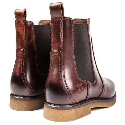Pre-owned Timberland Womens Cambridge Square Chelsea Ankle Boots Brown