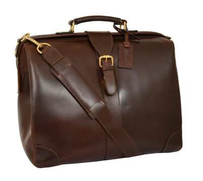 Pre-owned Genuine Leather Doctors Briefcase Medic Rep Professionals Brown Gladstone Bag