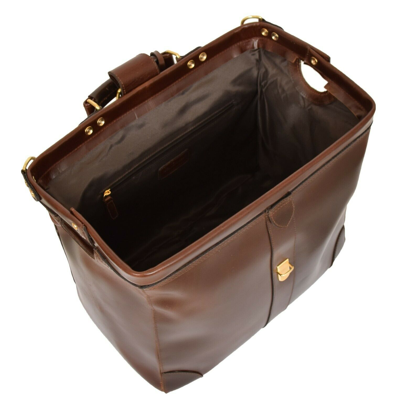 Pre-owned Genuine Leather Doctors Briefcase Medic Rep Professionals Brown Gladstone Bag