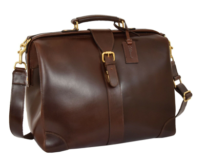 Pre-owned Genuine Leather Doctors Briefcase Medic Rep Professionals Brown Gladstone Bag