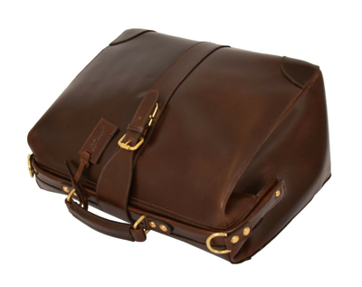 Pre-owned Genuine Leather Doctors Briefcase Medic Rep Professionals Brown Gladstone Bag