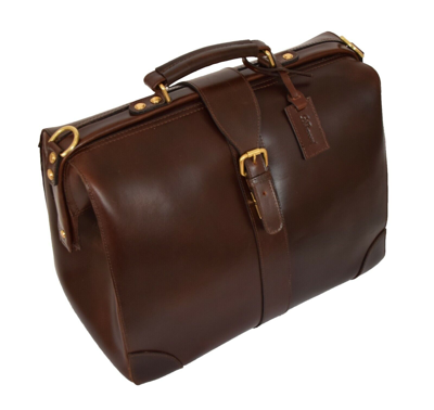 Pre-owned Genuine Leather Doctors Briefcase Medic Rep Professionals Brown Gladstone Bag